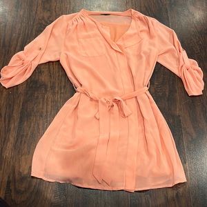 Women’s Shirt Tie Dress with Pockets